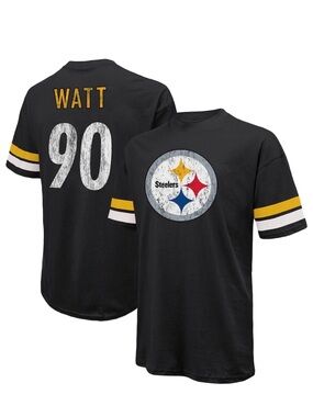 T.J. Watt Pittsburgh Steelers Majestic Threads Name Number Oversize T-Shirt NWT